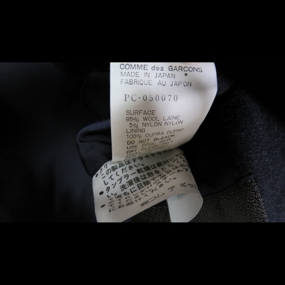 Comme Des Garcons Homme Plus navy wool coat M - Picture 6 of 6